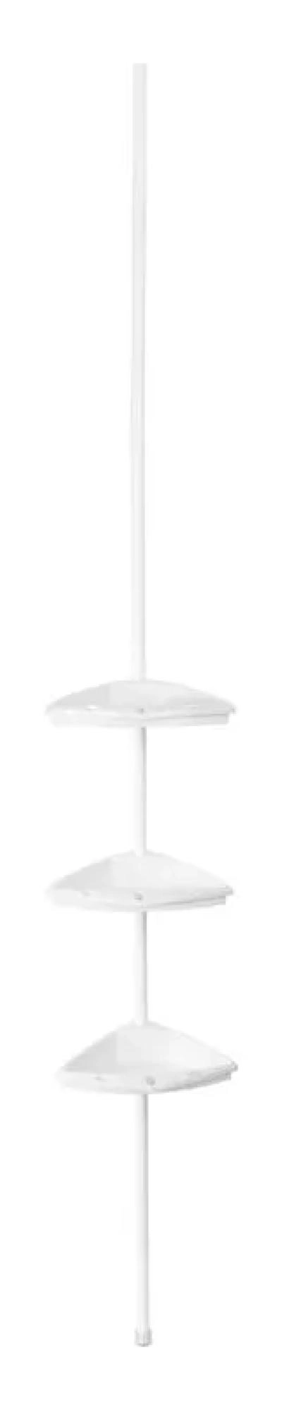 ESQUINERO DE DUCHA CON 3 REPISAS DE PLASTICO BLANCO - 3