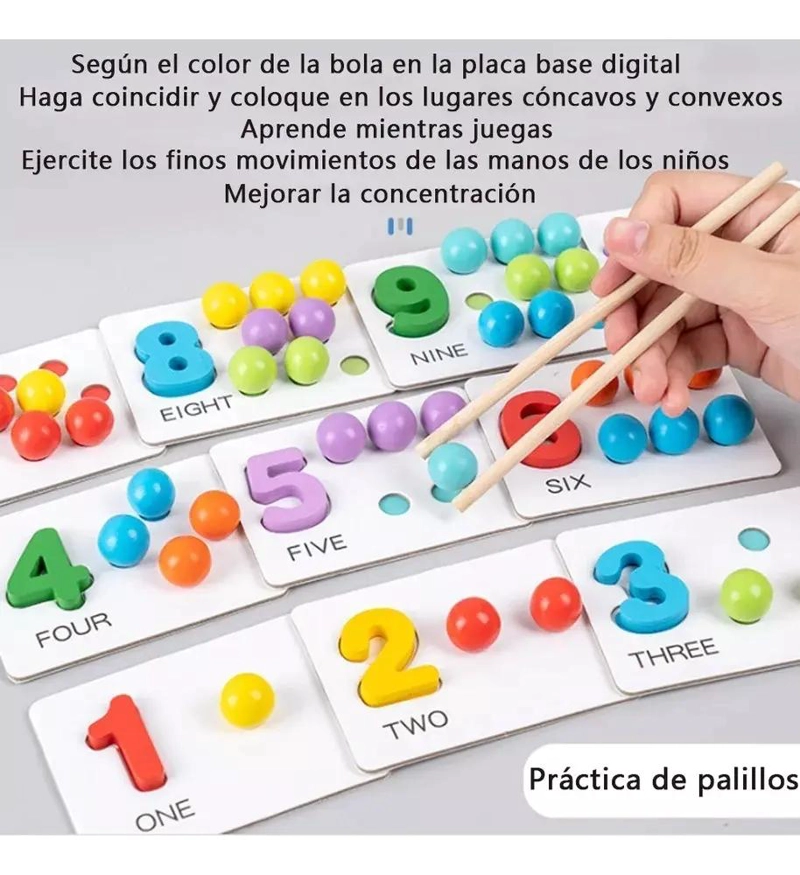 JUEGO DIDACTICO MONTESSORI PARA CONTEO - 5