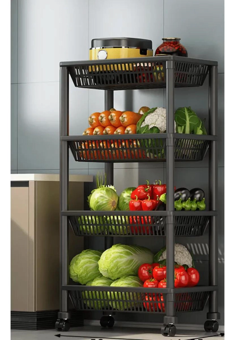 CARRO ORGANIZADOR DE COCINA CON RUEDAS Y ESTANTES - 1