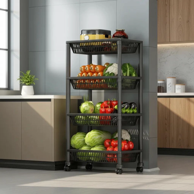 CARRO ORGANIZADOR DE COCINA CON RUEDAS Y ESTANTES - 2