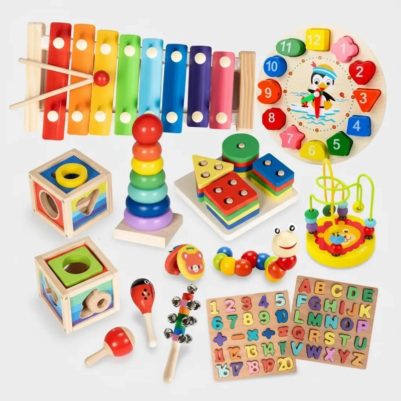 PACK 11 JUGUETES DIDACTICOS DE MADERA MONTESSORI - 5
