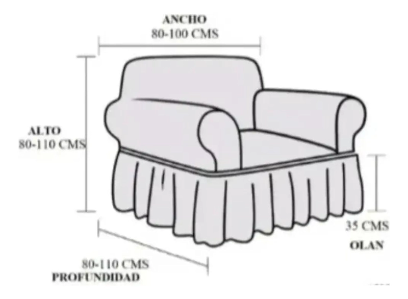 FUNDA PARA JUEGO DE SILLONES 3+1+1 DE ALGODON TURCO COLOR - 3