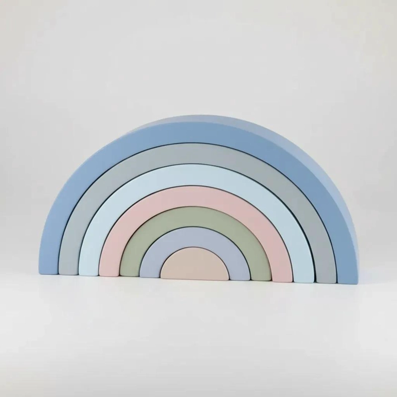 JUGUETE DE MADERA ARCOIRIS MONTESSORI APILABLE - 4