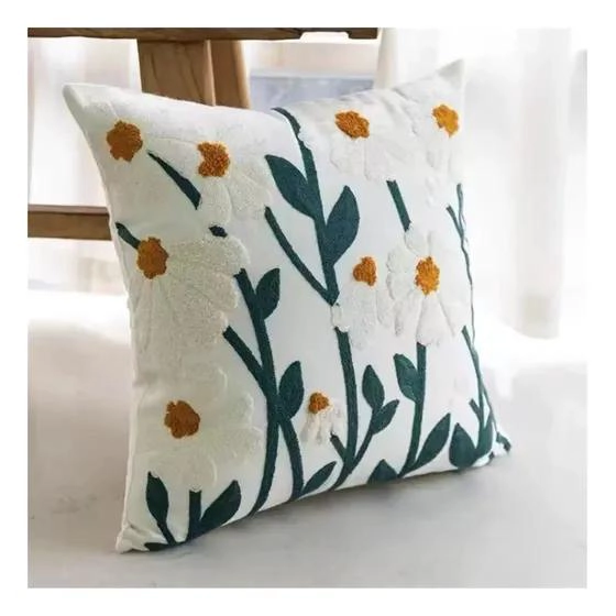 PACK 4 FUNDAS DE COJIN CON DISEÑOS FLORALES Y 4 RELLENOS - 2