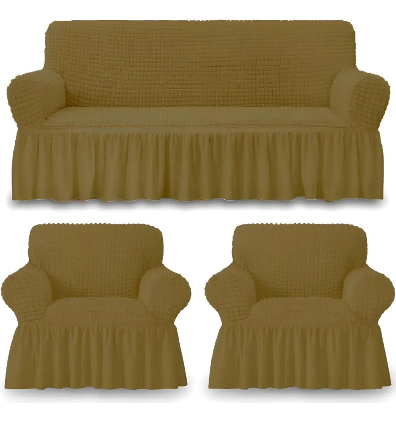 FUNDA BEIGE MIEL PARA JUEGO 3+1+1 DE 100X180 CM - 1