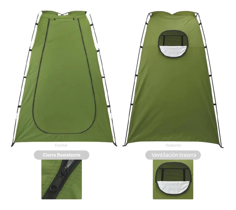 CARPA PORTATIL 3 EN 1 CON BAÑO Y DUCHA SOLAR PARA CAMPING - 3