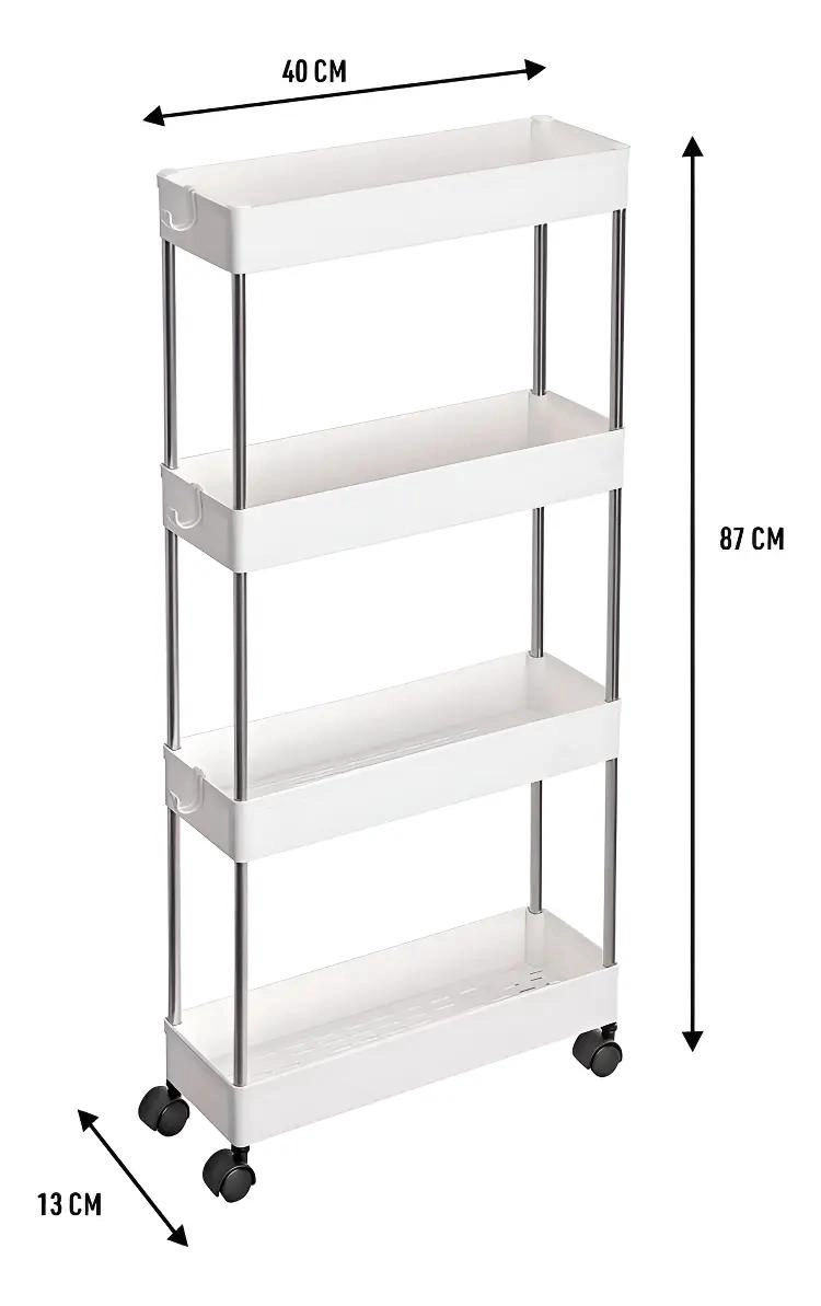 CARRITO ORGANIZADOR MULTIUSO 4 NIVELES CON RUEDAS - 2