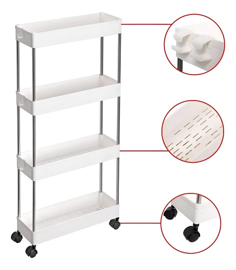 CARRITO ORGANIZADOR MULTIUSO 4 NIVELES CON RUEDAS - 3