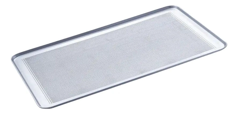 BANDEJA DE ALUMINIO PERFORADA 60X40 CM PARA HORNO - 1