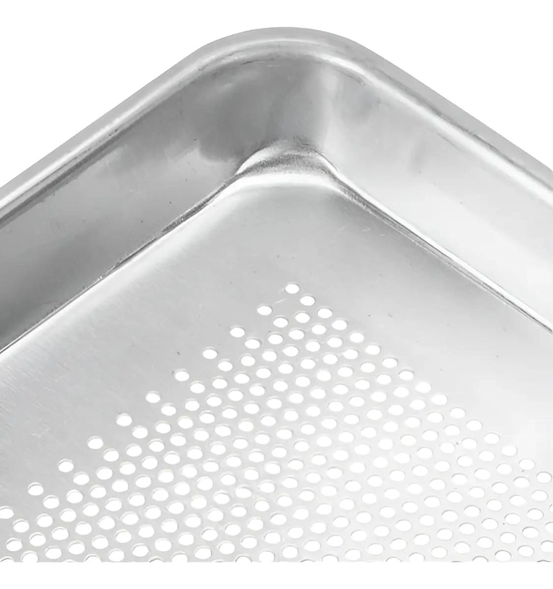 BANDEJA DE ALUMINIO PERFORADA 60X40 CM PARA HORNO - 4