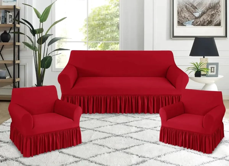 SET 3 CUBRE SILLONES TELA SPANDEX DISEÑO TURCO - 1