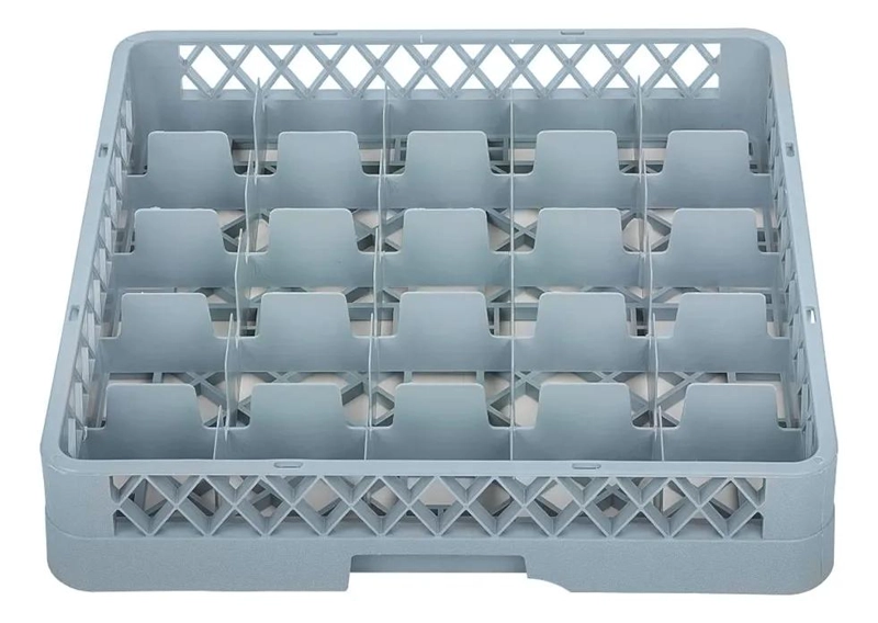 RACK ORGANIZADOR 25 COMPARTIMIENTOS GRIS PARA VASOS Y TAZ - 2