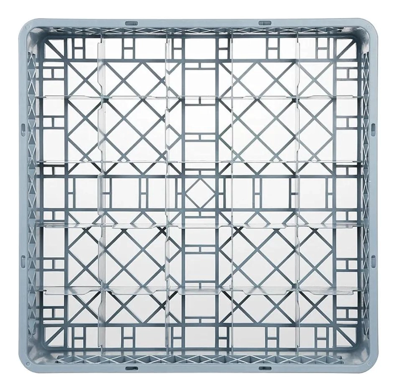 RACK ORGANIZADOR 25 COMPARTIMIENTOS GRIS PARA VASOS Y TAZ - 4