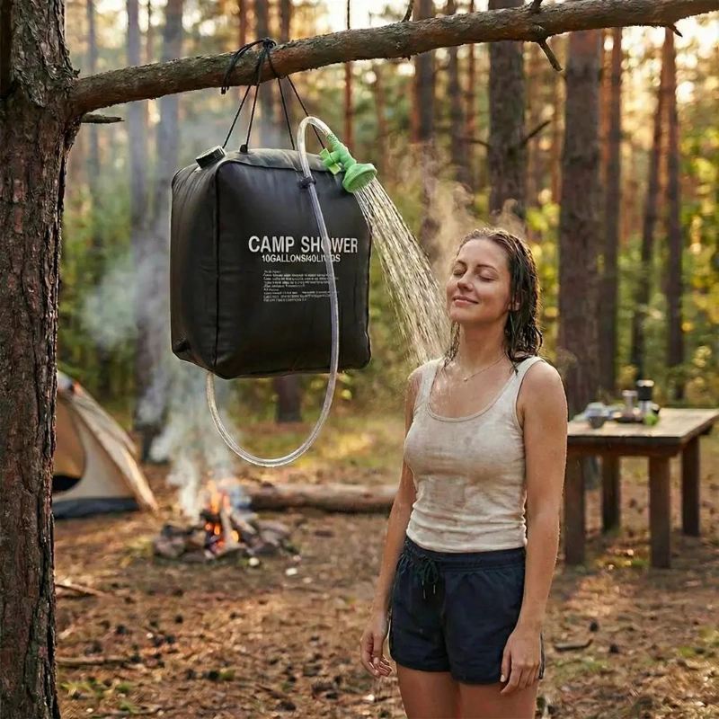 DUCHA PORTATIL SOLAR 40 LITROS PARA CAMPING Y VIAJES - 5