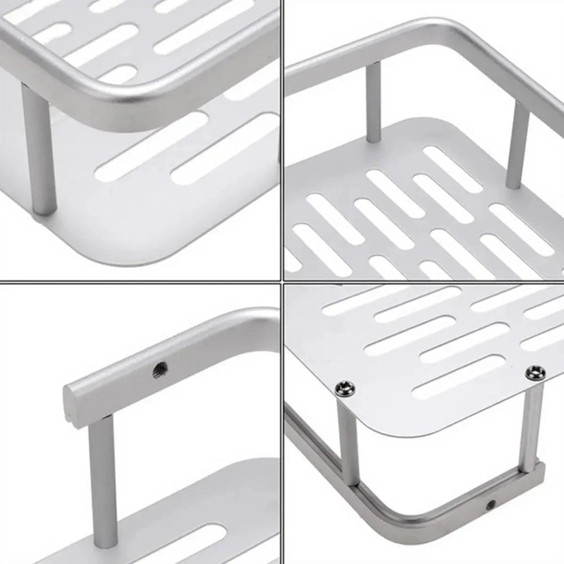 REPISA DE PARED PARA BAÑO CON 2 NIVELES DE ALUMINIO - 4