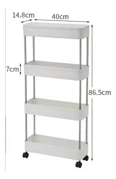 ESTANTE ORGANIZADOR 4 NIVELES BLANCO PARA BAÑO Y COCINA - 3
