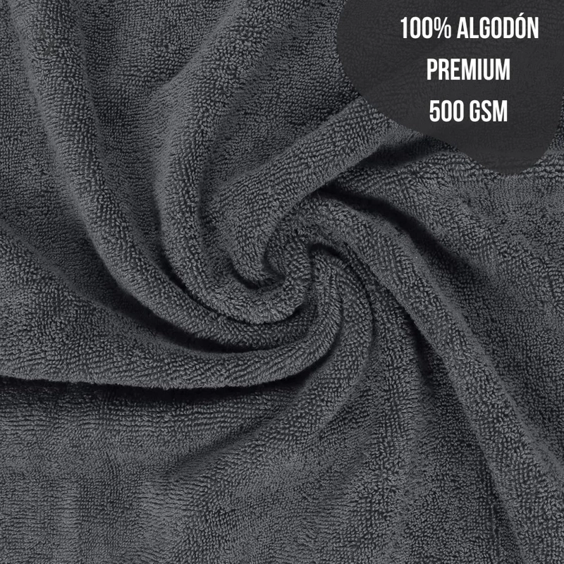 SET DE 2 TOALLAS DE MANO ALGODON 70X40 CM 500 GSM - 3