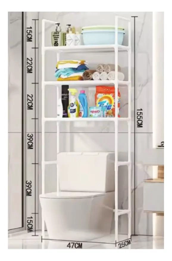 MUEBLE ORGANIZADOR DE BAÑO 3 NIVELES CON REPISA - 2