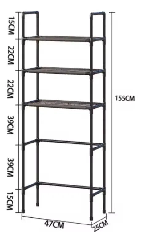 MUEBLE ORGANIZADOR DE BAÑO 3 NIVELES CON REPISA - 4