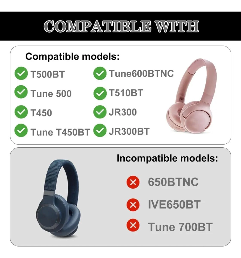 ALMOHADILLAS PARA AUDIFONOS JBL TUNE 450BT, 500BT, 600BT, - 3