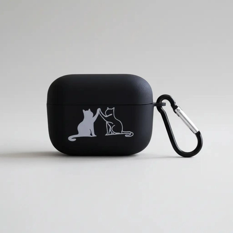 FUNDA PROTECTORA PARA AIRPODS PRO CON DISEÑO DE GATITOS - 4