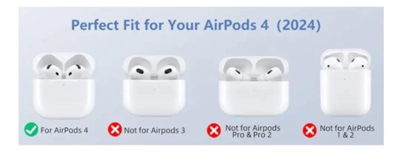 FUNDA SILICONA PREMIUM PARA AIRPODS 4 2024 - 2