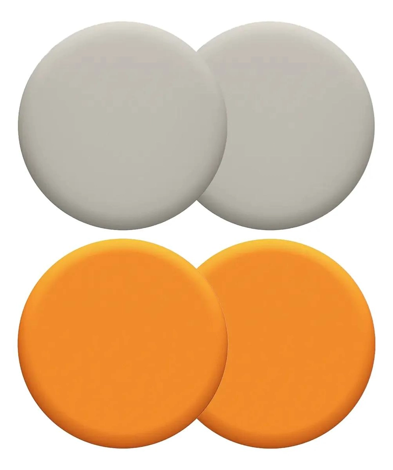 ALMOHADILLAS PARA AUDIFONO COLOR BEIGE Y NARANJA - 1