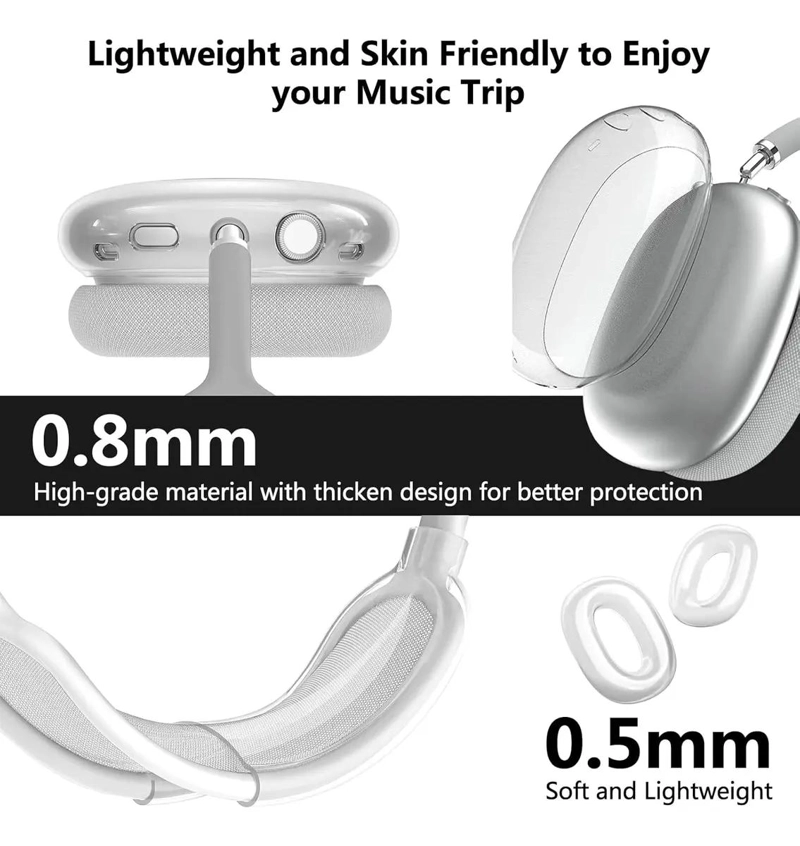 PROTECTOR TRANSPARENTE 3 EN 1 PARA AIRPODS MAX - 5