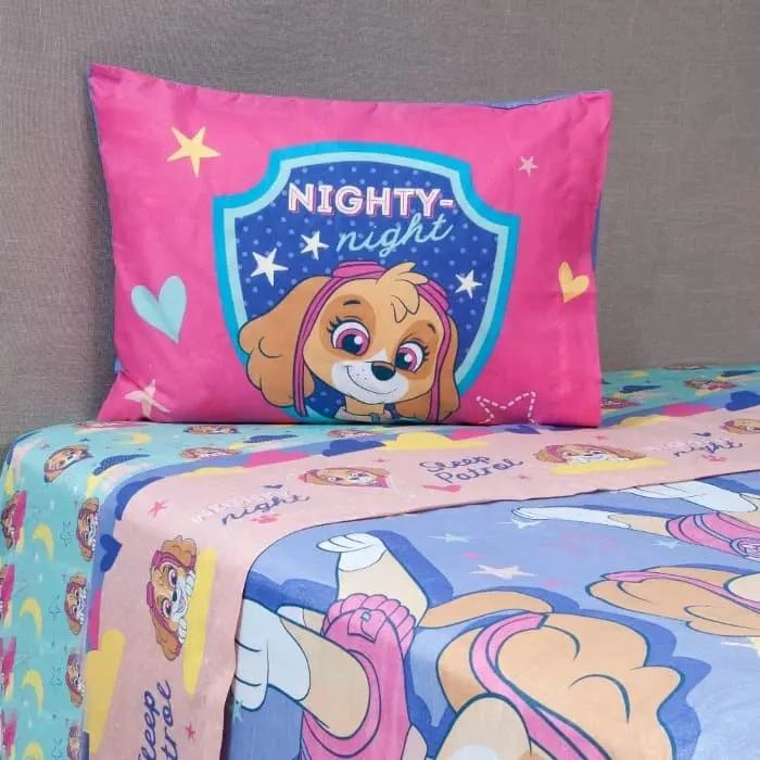 PLUMON REVERSIBLE Y SABANA PAW PATROL ROSA PACK AHORRO - 2