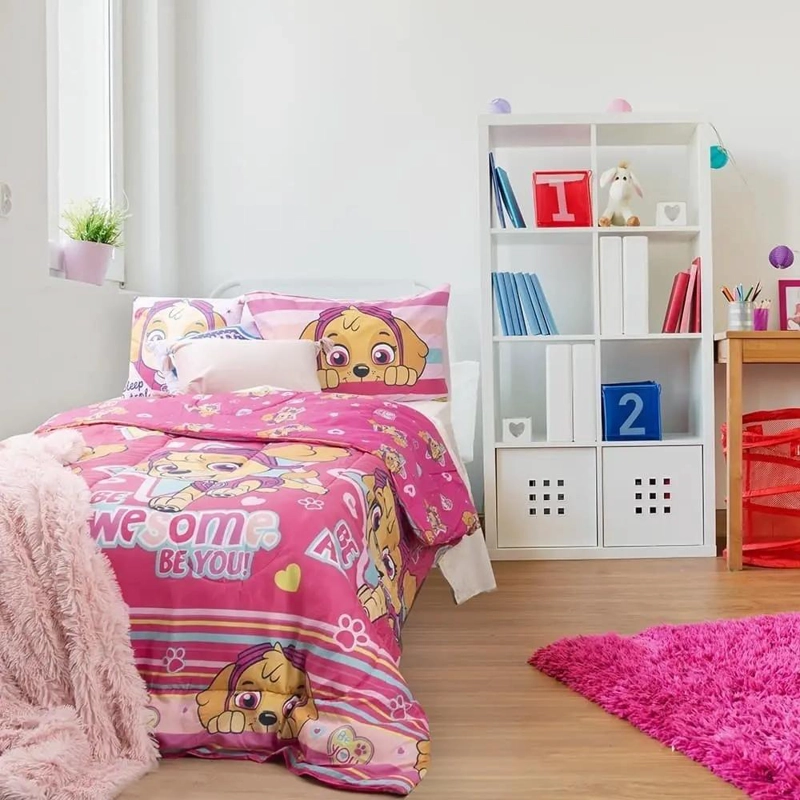 PLUMON REVERSIBLE Y SABANA PAW PATROL ROSA PACK AHORRO - 3