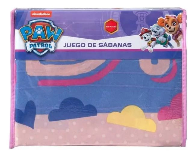 PLUMON REVERSIBLE Y SABANA PAW PATROL ROSA PACK AHORRO - 4