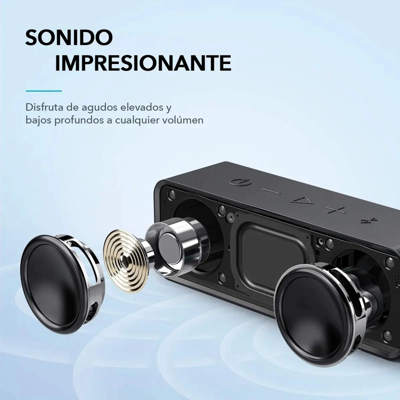 PARLANTE BLUETOOTH 6W ESTE REO CON SUBWOOFER Y MICROFONO - 2