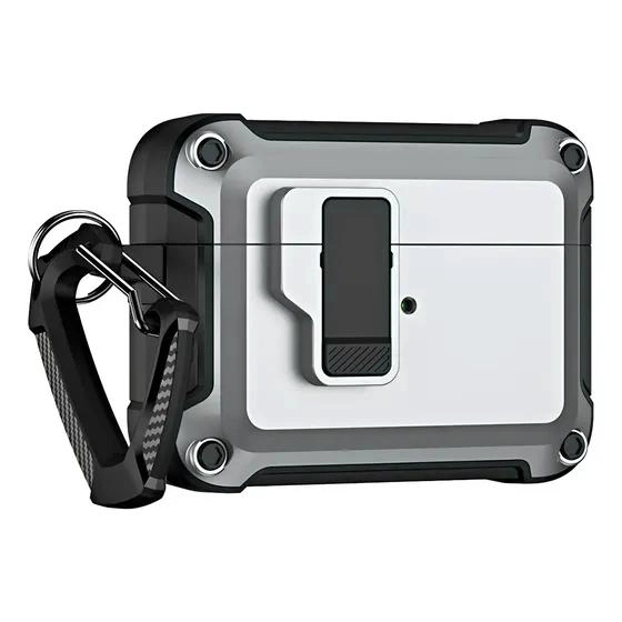 FUNDA PROTECTORA 360° PARA AIRPODS PRO 2 CON CLIP - 1