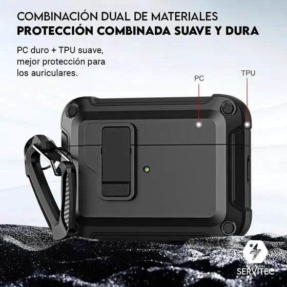 FUNDA PROTECTORA 360° PARA AIRPODS PRO 2 CON CLIP - 4