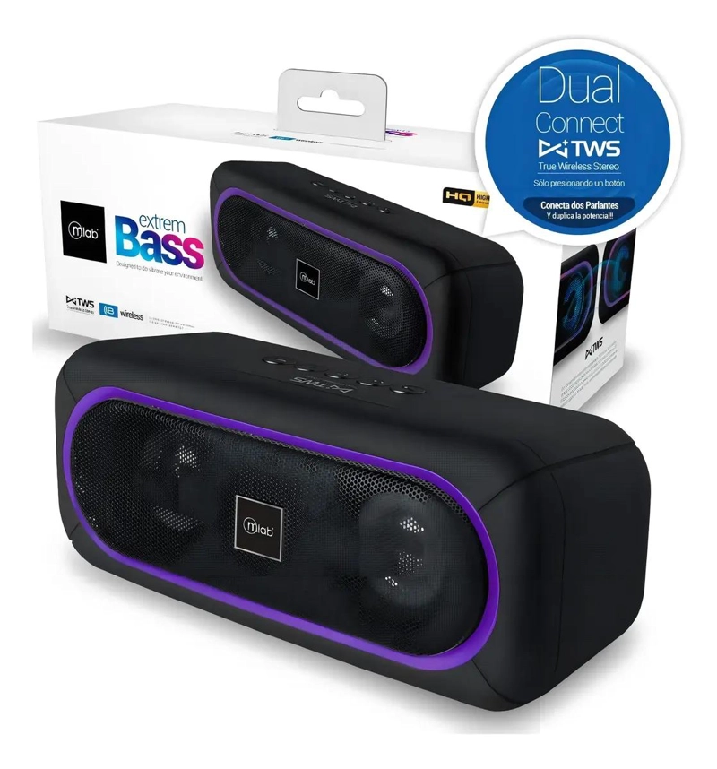 PARLANTE BLUETOOTH EXTREM BASS TWS 8907 NEGRO - 5