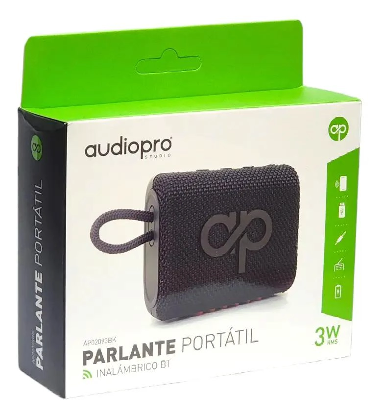 PARLANTE BLUETOOTH INALAMBRICO 3W NEGRO - 2