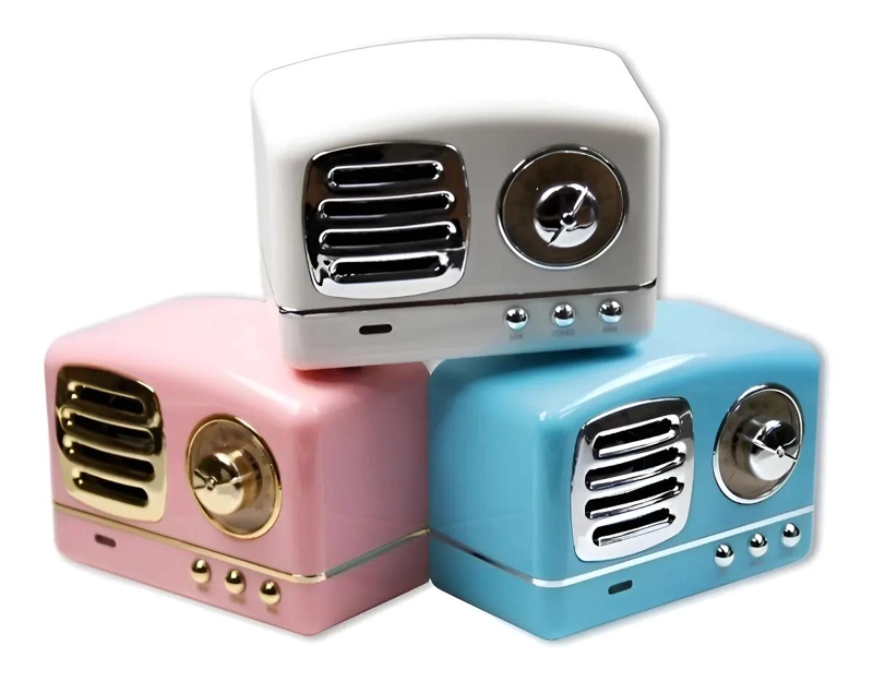 ALTAVOZ BLUETOOTH Y RADIO RETRO COLOR ROSA - 2