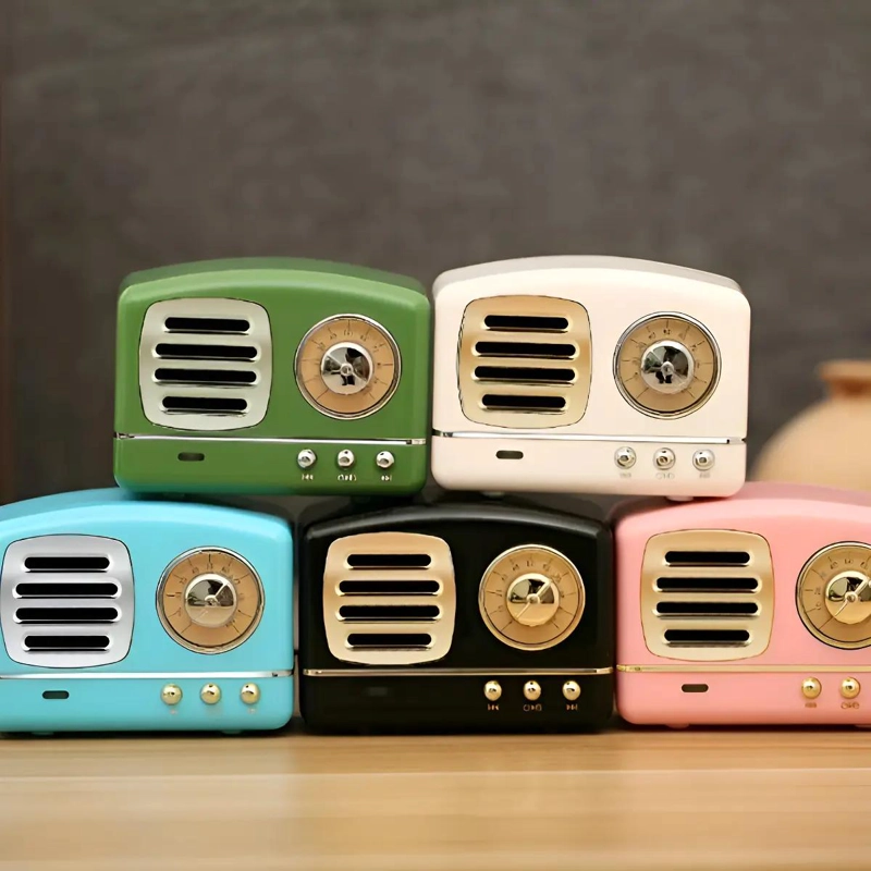 ALTAVOZ BLUETOOTH Y RADIO RETRO COLOR ROSA - 5