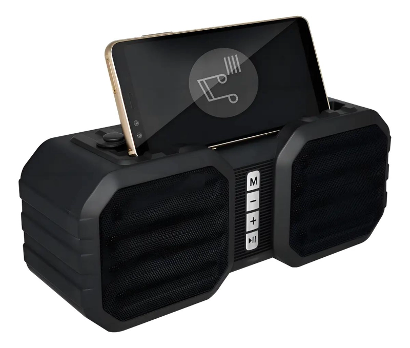PARLANTE BLUETOOTH NEGRO CON LUCES LED - 1