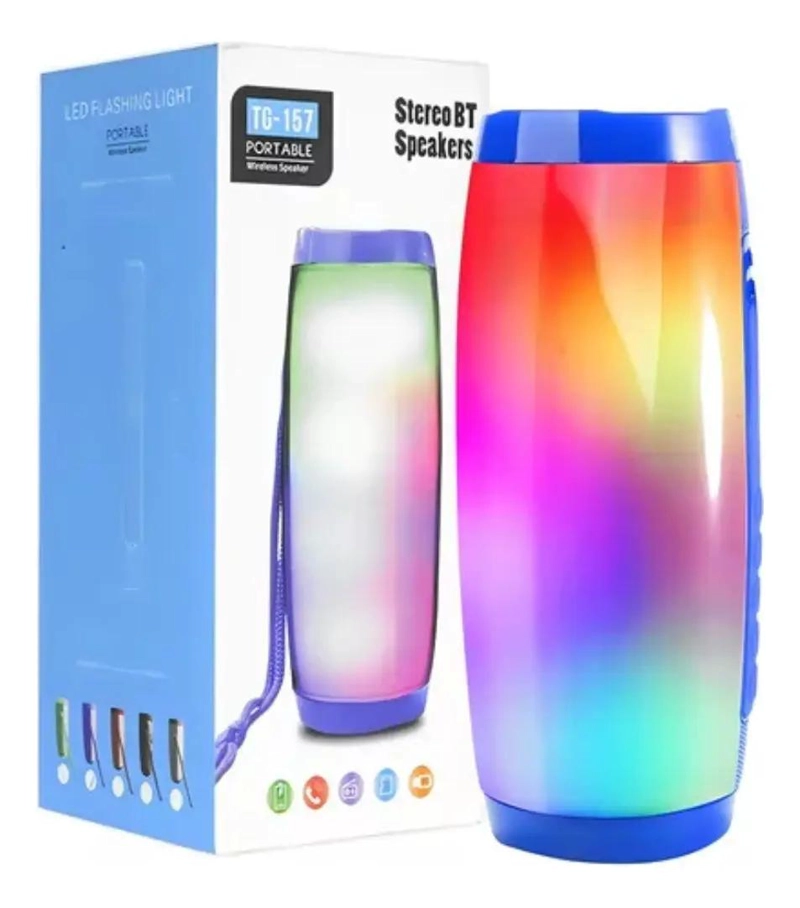 ALTAVOZ BLUETOOTH PORTATIL IMPERMEABLE CON LED - 1