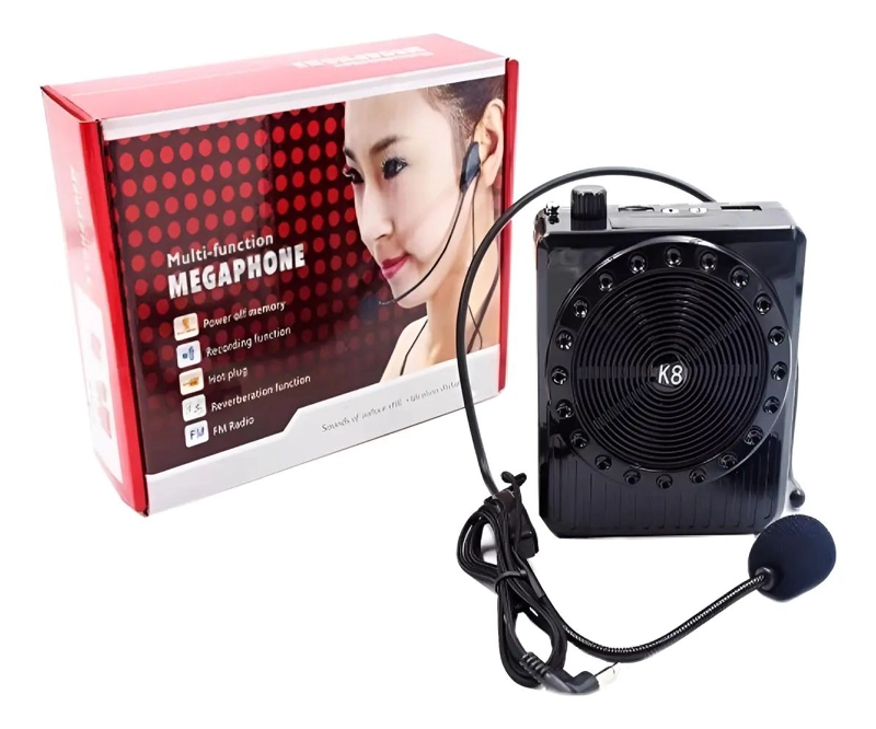 PARLANTE BLUETOOTH CON MICROFONO Y AMPLIFICADOR DE VOZ - 1