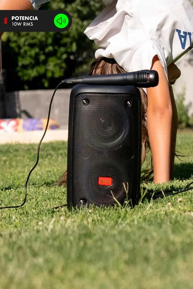 PARLANTE KARAOKE BLUETOOTH CON MICROFONO NEGRO - 3