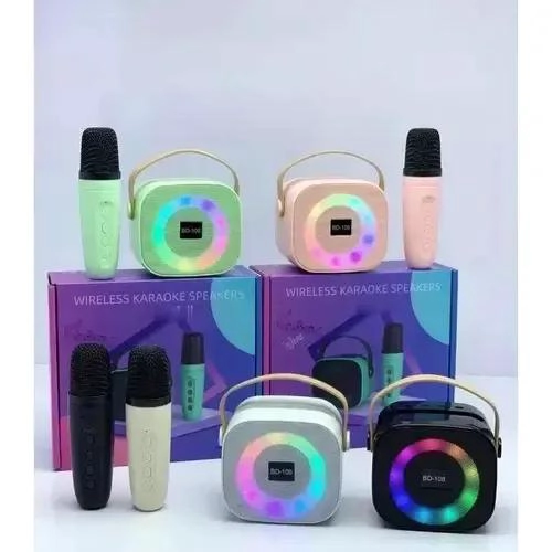MINI ALTAVOZ KARAOKE PORTATIL BLUETOOTH CON LUCES LED - 5