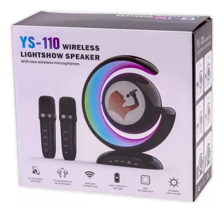 ALTAVOZ BLUETOOTH PARA KARAOKE CON 2 MICROFONOS - 2