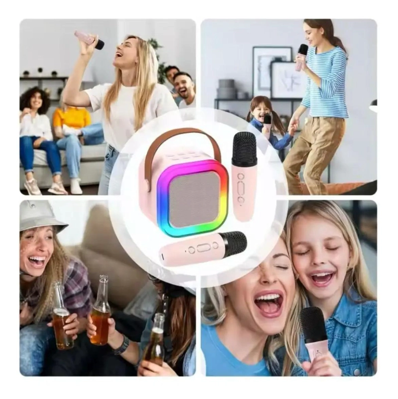 ALTAVOZ PORTATIL PARA KARAOKE CON MICROFONOS BLUETOOTH - 3