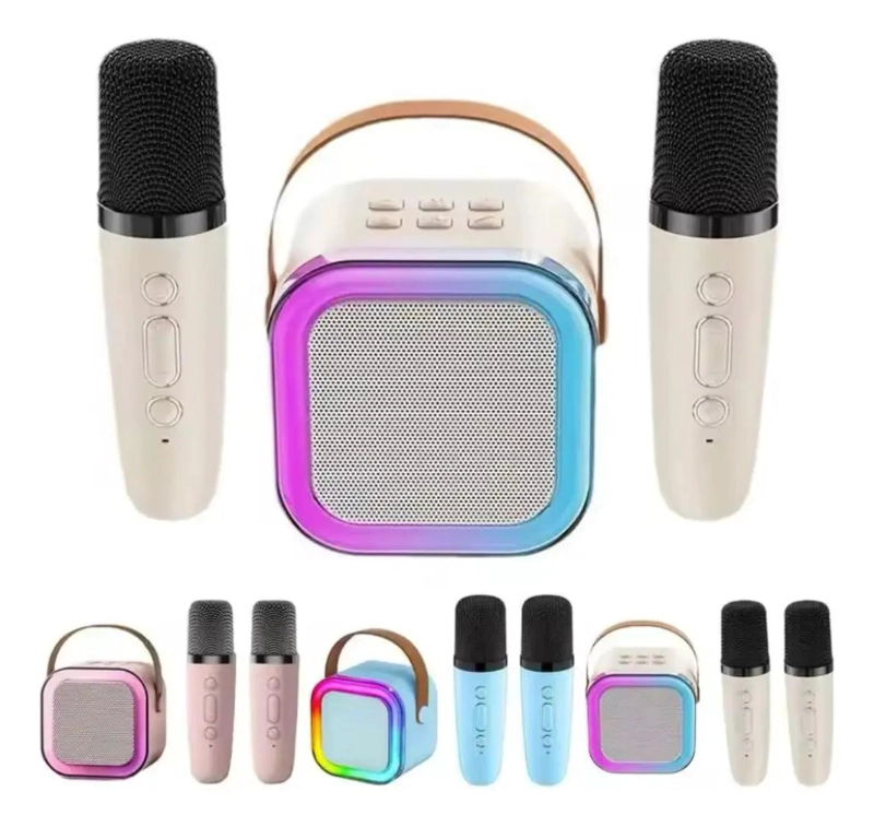 ALTAVOZ PORTATIL PARA KARAOKE CON MICROFONOS BLUETOOTH - 5