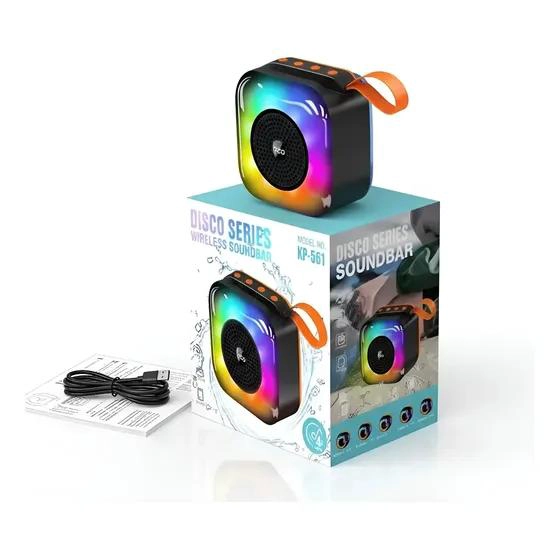 PARLANTE BLUETOOTH PORTATIL 5W CON LUCES LED RGB - 1