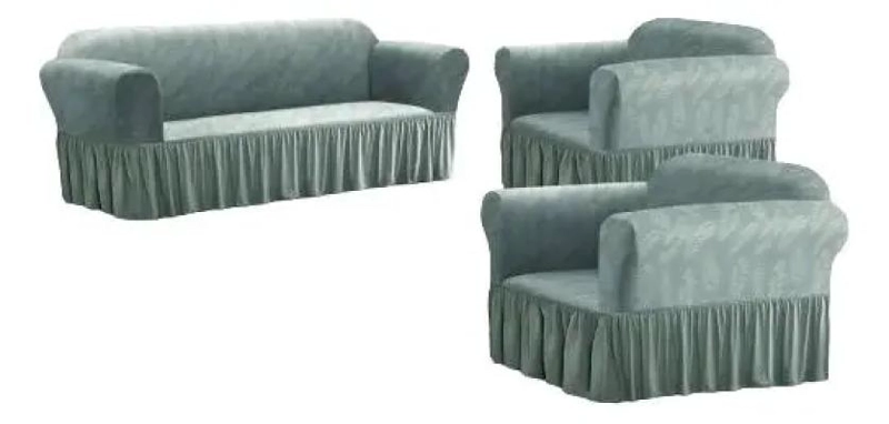 FUNDA PARA SILLON 100% ALGODON BORDADA - 1