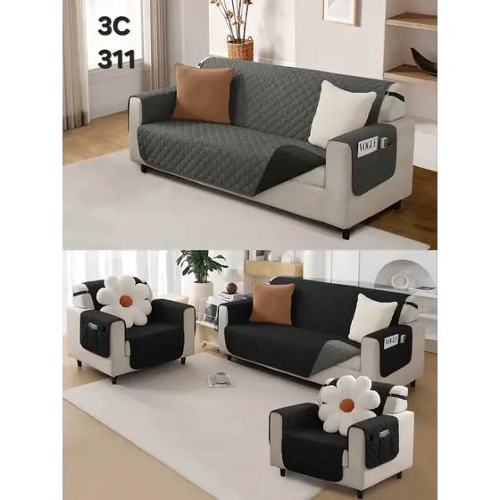 FUNDA REVERSIBLE PARA SOFA 3 CUERPOS ANTIAQUA - 5