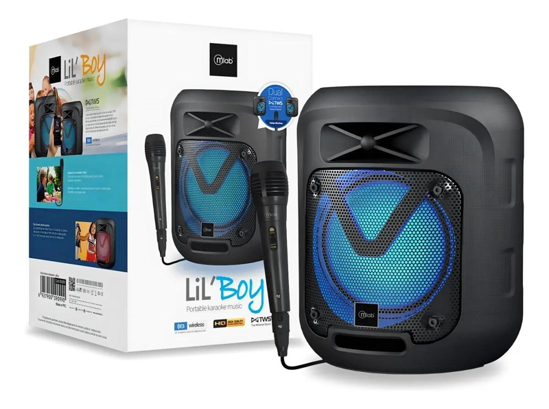 PARLANTE PORTATIL KARAOKE BLUETOOTH TWS NEGRO - 4